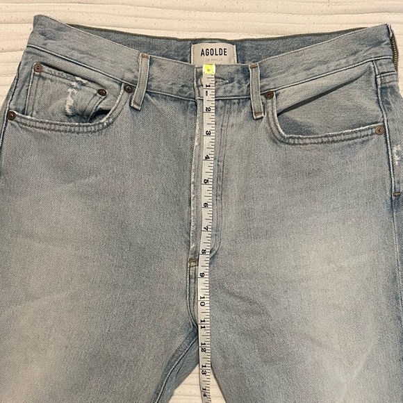 Agolde Riley High Rise Straight Leg Crop Jeans Size 29 - Picture 11 of 12